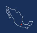 Map of Mexico: Mexico City is marked with a red dot.